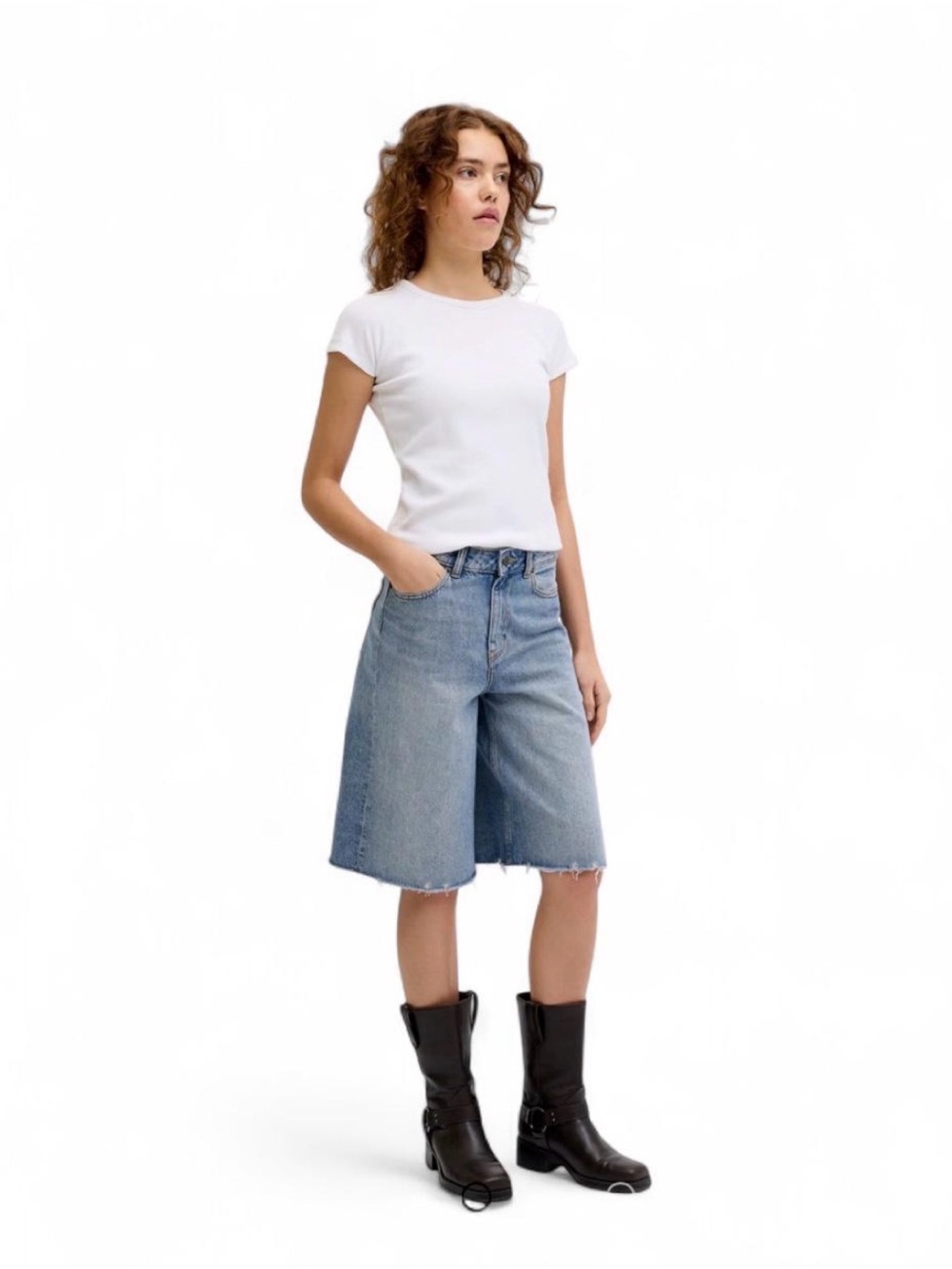 Women's JJXX Light Blue Denim JXTOKYO Long Shorts